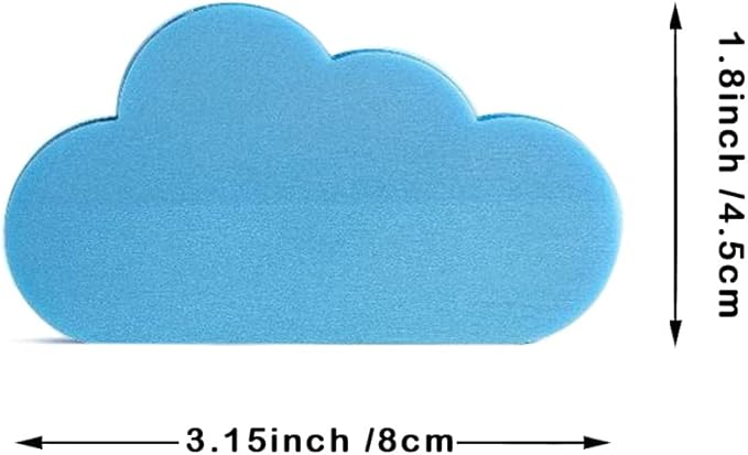 Cute Transparent Sticky Notes Self Adhesive Removable Waterproof Fun Colored Cloud Clear Sticky Notes 6 Pack