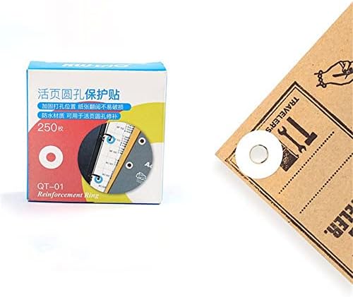 generic 250Pcs Self-Adhesive White Hole Reinforcement Stickers,Hole Punch Reinforcement Labels for School Home and Office(White), AMXDM0F7KEUS