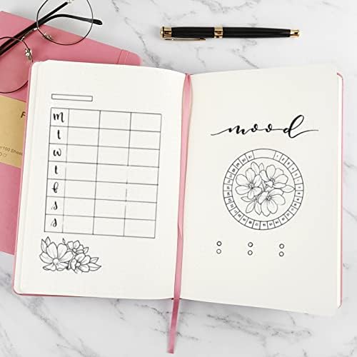 Journal notebook (A5-Dotted, Pink Color),192 Pages, Medium 5.7X8.3 inches - 80 gsm Thick Paper, Hardcover