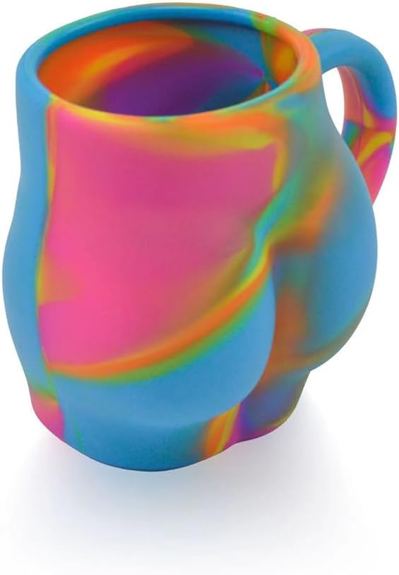 Coffee Mug 360ml:Hippie Hops - Silicone Handled Unbreakable Cups, Hot/Cold Drinks, Dishwasher-Microwave-Freezer-Oven Safe (Camouflage)