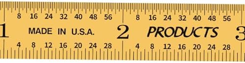 PEC Tools 6"/150mm TiN Coated Metal Ruler, Flexible, English & Metric