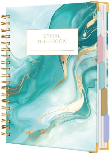 Yoment Hardcover Spiral Notebooks for Work 240 Pages Notebook with Dividers