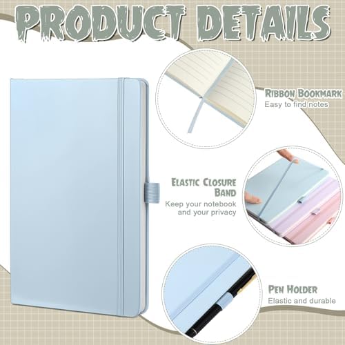 Laumoi 14 Pack Hardcover Lined Journal Notebooks Bulk,Morandi Color,A5