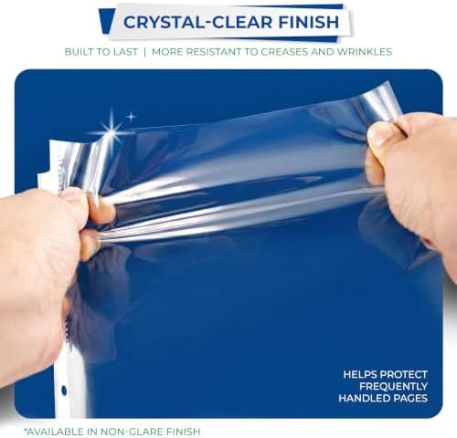 Samsill 50 Pack Heavy Duty Sheet Protectors, Crystal Clear, 8.5x11 Inch Page Protectors for 3 Ring Binder, Letter Size Protectors with Reinforced Holes, Clear Protector, Top Loading, Acid Free