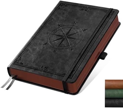 AHGXG Thick Dotted Notebook, 320 Numbered Pages, A5 (5.75'' X 8.38'')