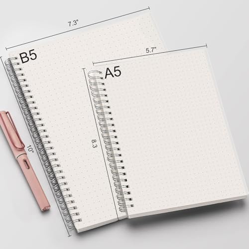 AHGXG Dotted Journal Spiral Notebook, 320 Pages, B5 (7.3"X 10")