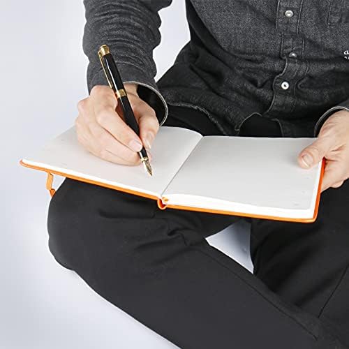 Journal notebook (A5-Lined,Orange Color),192 Pages, Medium 5.7X8.3 inches - 80 gsm Thick Paper, Hardcover