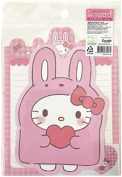 Generic Cute Stationery Writing Paper and Envelopes Set, 8 Letter Papers, 4 Envelopes, and 4 Stickers Included (Kitty)