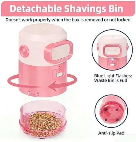 Electric Pencil Sharpener for Classroom Home, Automatic Colored Pencil Sharpener for Kids, Auto Stop for 6-8mm No.2/Colored Pencils, Cute Pencil Sharpener Battery Powered, School Supplies