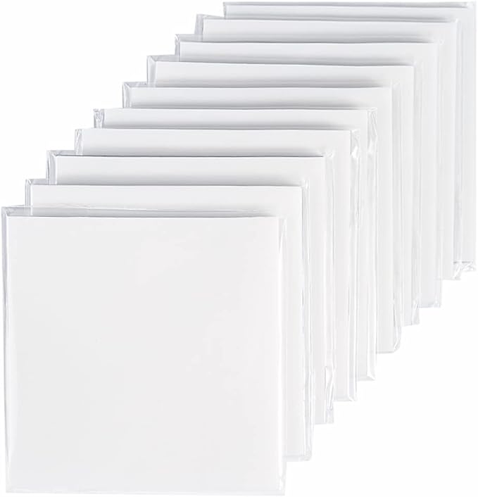 Transparent Sticky Notes,3x3 Inch Clear Sticky Notes,Waterproof White Bible Sticky Note,Transparent Stickers for School Supplies College(10 Packs,500 Sheets)