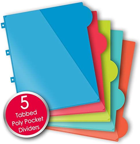 iScholar iQ+ 5-Subject Poly Cover Wirebound Notebook, College Ruled, 11 x 8.5 Inch Sheet Size, 200 Sheets, White (59906-WH)