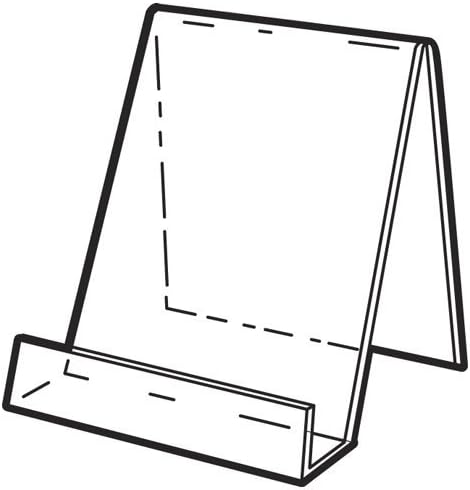 Dazzling Displays Book Easel 8.5 by 11 Slant Back with Lip Paper Stand, Clear Tablet Holder, Thick Acrylic Stand Open Ended Portrait Sized Literature Display for Home, Office, Business, School (1)