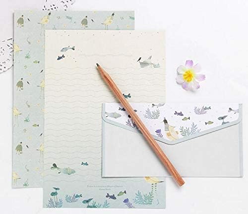 A5 Lined Stationary Paper and Envelopes Set,48 Sheets Cute Letter Writing Paper and 24 Sheets Envelopes,Cute Flower Writing Paper and Printer Paper,Floral Decorative Craft Paper.