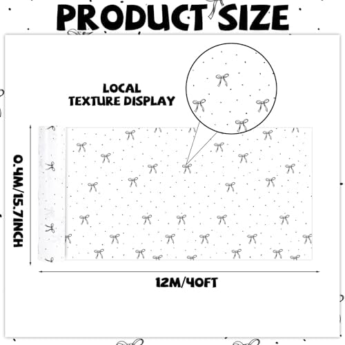 Black Bow Bulletin Board Roll Non-Woven Fabric Poster 15.7" x 40ft
