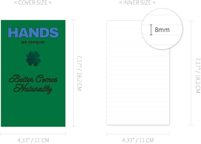 Monolike OrDinary Days PVC Handy Notebook, Clover - Exposed Binding, PVC cover, Academic, Journal, Diary, 160pages