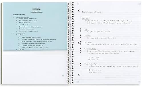 Five Star Spiral Notebook + Study App,1 Subject,Recycled College Ruled Paper,8-1/2" x 11",100 Sheets,Fights Ink Bleed,Includes 3 Colors + 1 Randomly Selected Color (820046-ECM24),4 Count (Pack of 4)