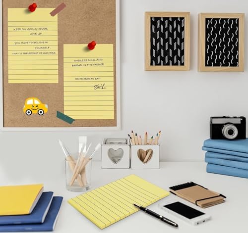 400 Sheet Lined Sticky Notes,4x6in Large Post,Clean Remove for School,Home
