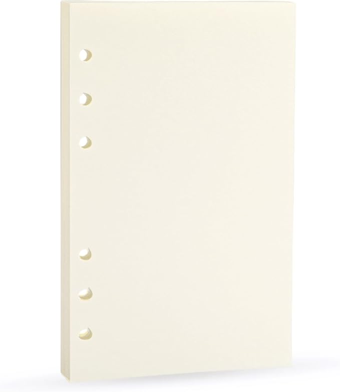 A6 Binder Refills Blank, Spiral Notebook Plain Refill, Planner Inserts Blank Paper for Filofax/Personal Journal, 45sheets/90pages,Harphia (Harphia A6 3.74 x 6.77'',Blank)