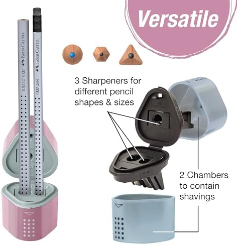 Faber-Castell Grip Trio Pencil Sharpener: Rose Shadows