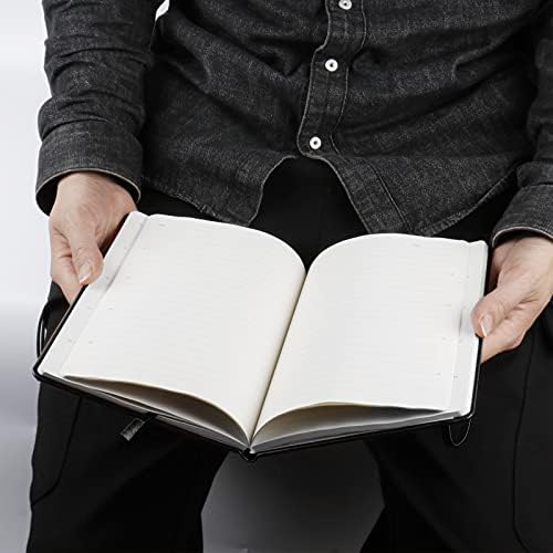Journal notebook (A5-Lined, Black Color),192 Pages, Medium 5.7X8.3 inches - 80 gsm Thick Paper, Hardcover