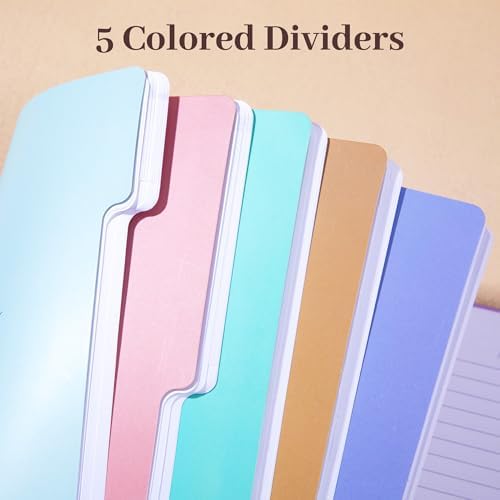 Yoment Hardcover Spiral Notebooks for Work 240 Pages Notebook with Dividers