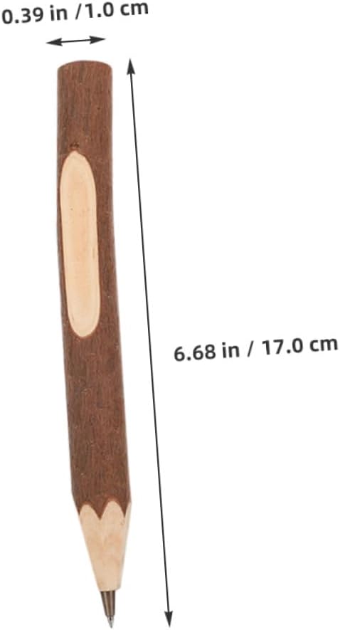 Wooden Ballpoint Pens 17cm 10pcs Lightweight Portable Writing Pens with Natural Wood Material Biodegradable Eco-friendly for School and Office Use