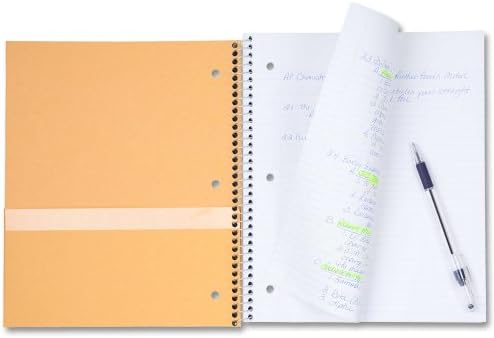 Five Star Spiral Notebook, 3 Subject, College Ruled Paper, 150 Sheets, 11" x 8-1/2" Sheet Size, Purple (72567)