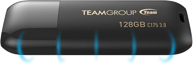 TEAMGROUP C175 16GB USB 3.2 Gen 1 (USB 3.1/3.0) Read 75MB/s Flash Thumb Drive, External Data Storage Memory Stick Compatible with Computer/Laptop Matte Black TC175316GB01