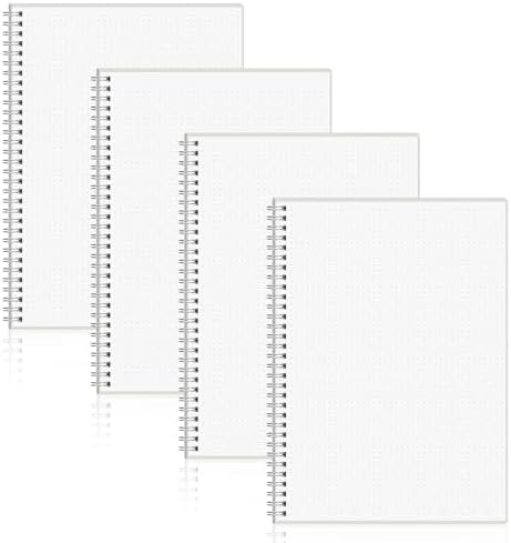 80 Sheets A4 Dot Grid Spiral Notebook with 100GSM Dotted Paper