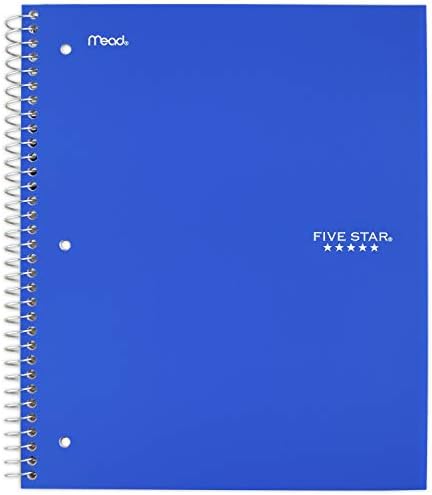 Five Star Wirebound Notebook, 1-Subject, 100-Count, Wide Rule, Royal Blue (72023)