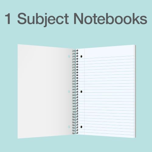 Oxford Spiral Notebooks, 5 Pack, Wide Ruled, 70 Sheets, Earthtone Covers