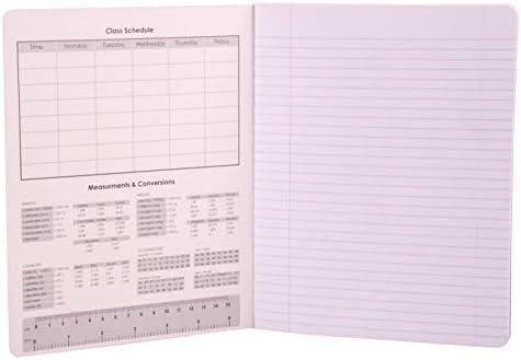 Mintra Office Composition Books - Sturdy Flexible Cover (4 Pack, Black Marble Comp - College Ruled)