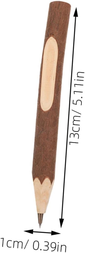 Wooden Ballpoint Pens Natural Tree Branch Writing Pens 13cm Biodegradable Eco-friendly for Office School Journaling 10pcs