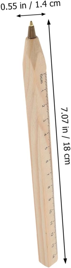 COHEALI 20pcs Black Wood Ballpoint Pens Carpenter Drawing Pens Natural Biodegradable Solid Wood Vintage Rolling Ballpoint for Construction and Woodwork Supplies