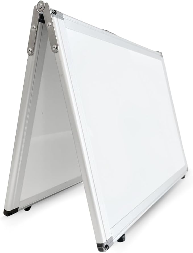 Large Dry Erase Magnetic Whiteboard, Four-Sided 15.5” x 11.5” x 1.25” Dry Erase Portable White Board with Handle for Memos Note-Taking School Work