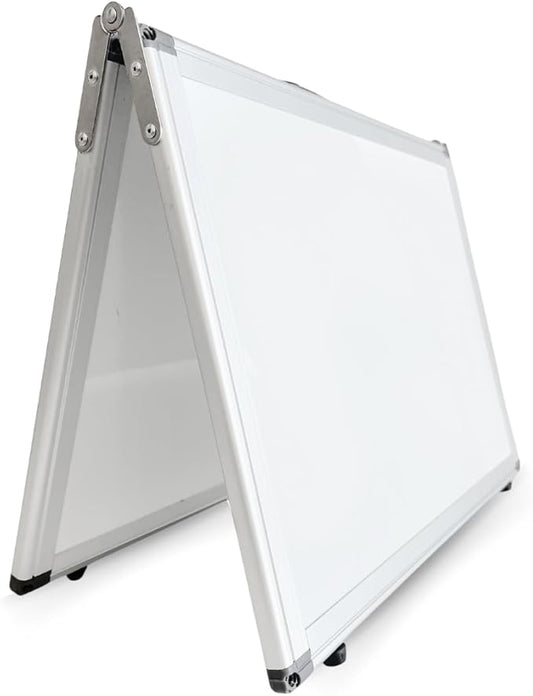 Large Dry Erase Magnetic Whiteboard, Four-Sided 15.5” x 11.5” x 1.25” Dry Erase Portable White Board with Handle for Memos Note-Taking School Work