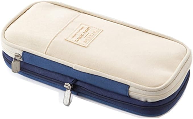 Arnuixty Large Storage Pencil Case Pen Bag with Zipper Big Capacity Pouch Organizer for Office Travel Holder Box