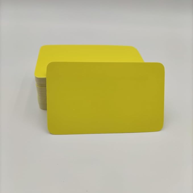 Blank Index Cards - 3.5x2" (9cmx5.2cm) - 200 PCS (2 Boxes, 100 Each) - Vibrant Colors for Study, Flash Cards, Business, Craft & Playing Cards (Yellow)