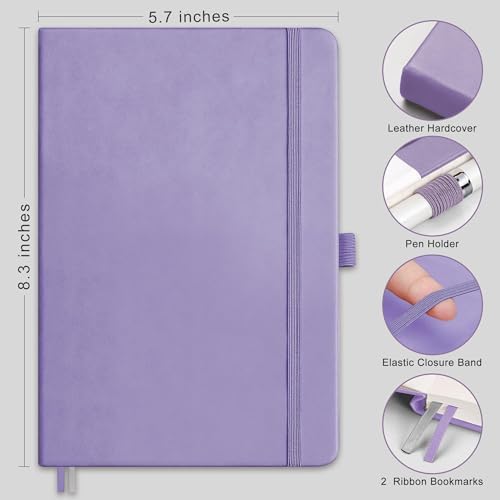 AHGXG Blank Journal Notebook, 160 Pages, A5 Medium Size (5.7'' x 8.3'')