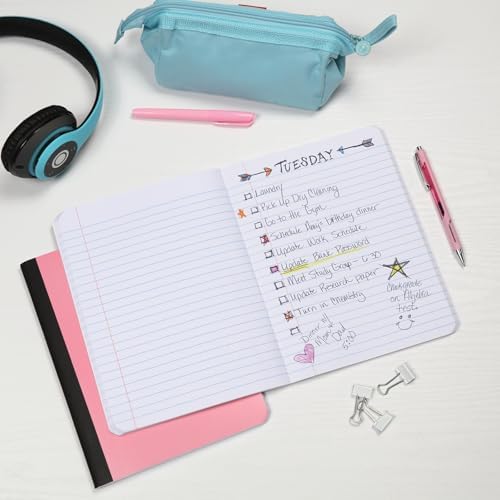Oxford Composition Notebooks, Cover Colors Vary, Wide Ruled Paper, 9-3/4 x 7-1/2 Inch School Journals, Assorted Pastel Covers, 100 Sheets per Book (1002519), 3 Count (Pack of 8)