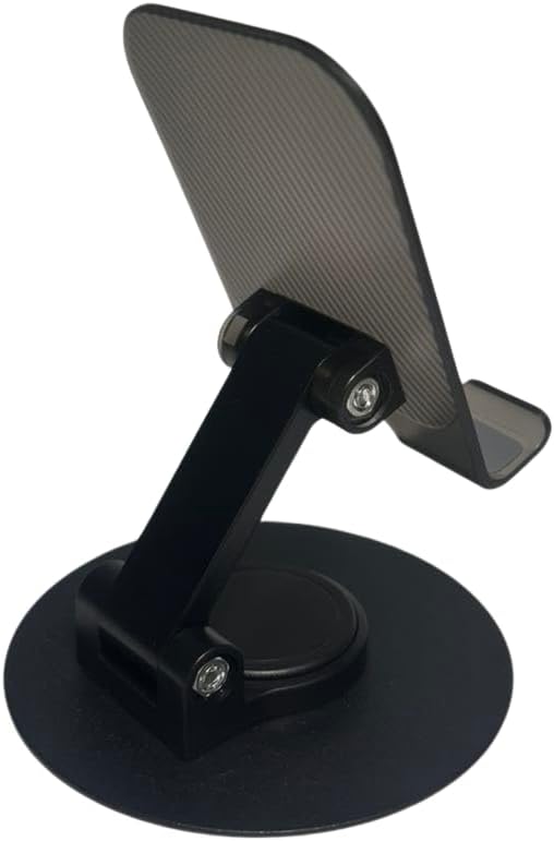 Foldable 360° Cell Phone Stand Angle Height Adjustable Phone Holder for Desk, Compatible with iPhone, iPad, Surface Pro, Portable Monitor 7" - 15.6"