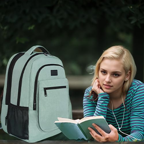 MATEIN Laptop Backpack for Girls Teen, Expandable School Backpack 15.6 inch | Anti Theft, Slim, Water Resistant Polyester, College Bookbag for Women Men, Computer Bag Gifts for Travel, Cyan