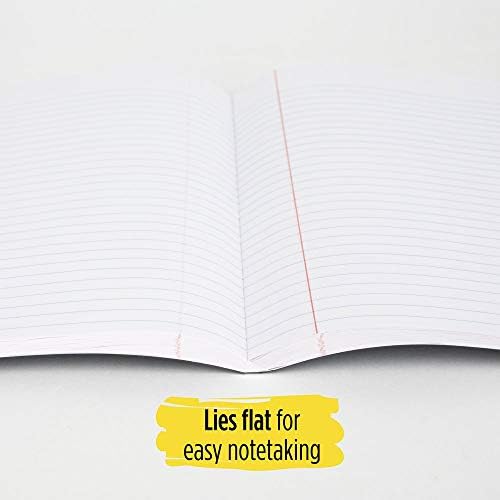 Five Star Composition Notebook, College Ruled Comp Book, Writing Journal, Lined Paper, Home School Supplies for College Students & K-12, 100 Sheets, 9-1/2" x 7-1/2", Yellow (09120AC6)