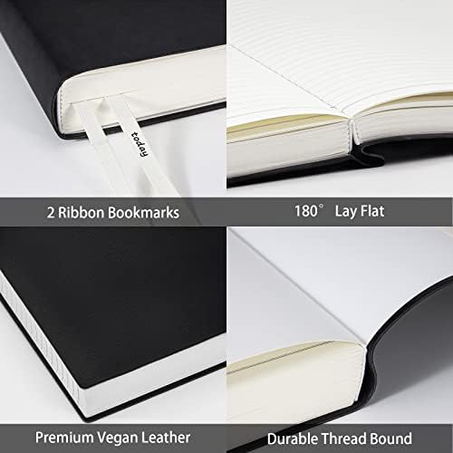 College Ruled Notebook Journal, 400 Page Softcover Leather Journal 8.5 x 11
