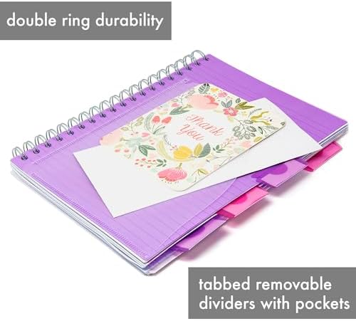 Pukka Pad 5 Subject Spiral Notebook 12-Pack - 200 Pages, 100 Sheets of 80GSM Paper with Repositionable Dividers & Perforated Edges for School & Office Planning & Organization - B5-7 X 10, Pastel