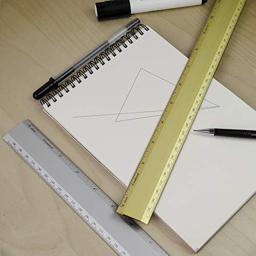 Alumicolor Aluminum Desk Ruler, 12IN, Gold