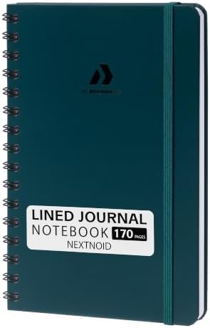 Nextnoid A5 Lined Spiral Notebook - 170 Pages, College Ruled, Muted Aqua