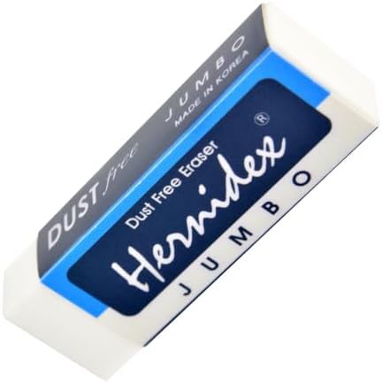 Dust Free Eraser, White,Black Pack of 20