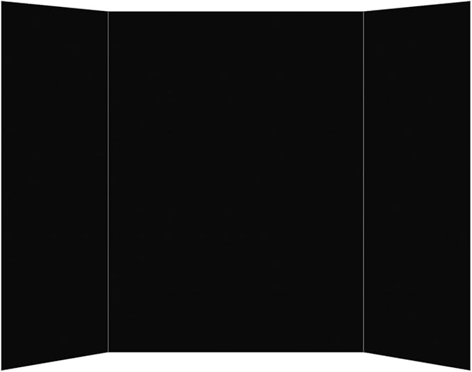 Royal Brites Premium Black Tri-Fold Foam Presentation Board 36" x 48", Tri-fold Display Board for School Presentation & Science Fair Project, 12 Pack