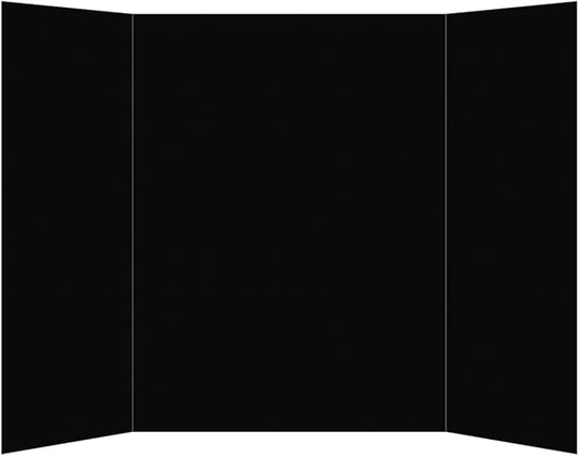 Royal Brites Premium Black Tri-Fold Foam Presentation Board 36" x 48", Tri-fold Display Board for School Presentation & Science Fair Project, 12 Pack